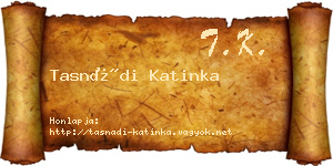 Tasnádi Katinka névjegykártya